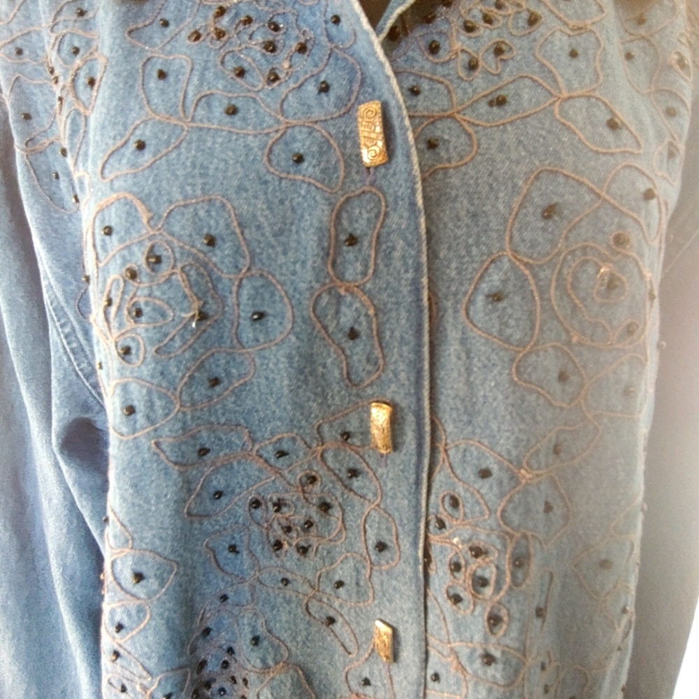 VINTAGE TANTRUMS Denim jacket.  Size M - Picture 2 of 6